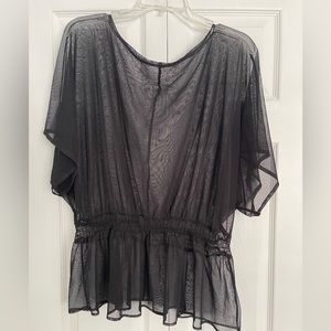 Sheer peplum top super cute